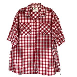 Ecko Unlimited Red plaid short sleeve button down shirt gingham Size 4X B‌‌‌